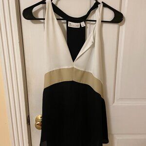7th Avenue Design Studio New York & Company Sleeveless Blouse Block Colors